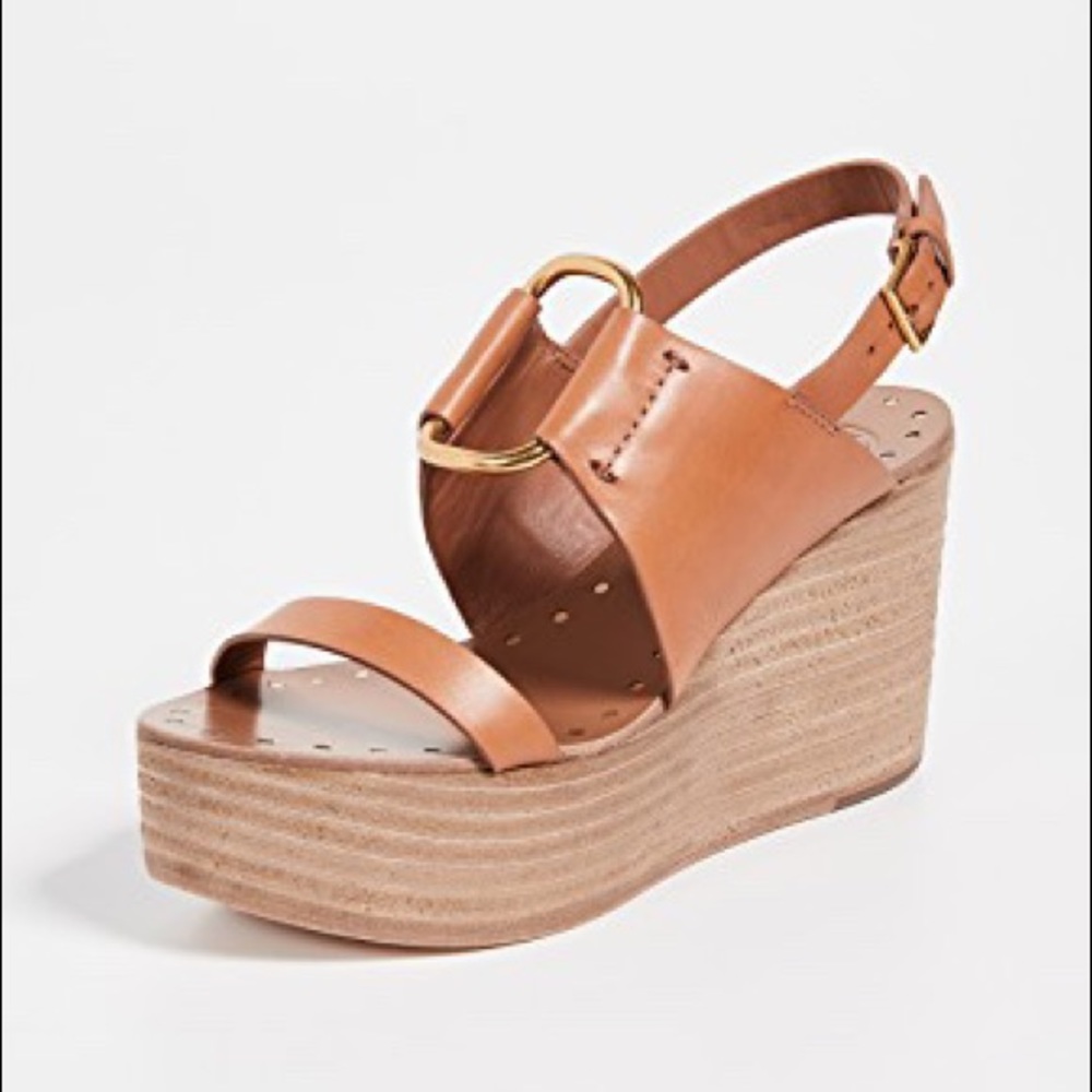 NIB TORY BURCH
Slingback Leather Platform Sandals - Picture 2 of 6